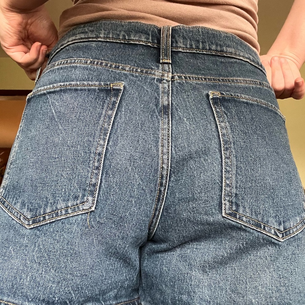 Blue Denim Mid-Rise Short